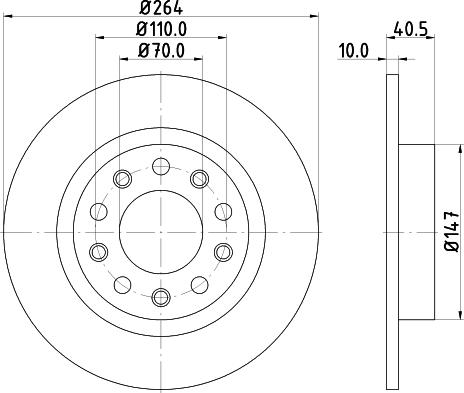 DON PCD13582 - Тормозной диск autosila-amz.com