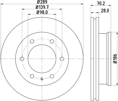DON PCD13652 - Тормозной диск autosila-amz.com