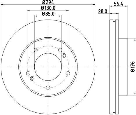 DON PCD13002 - Тормозной диск autosila-amz.com