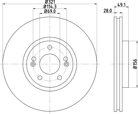 DON PCD13181 - Тормозной диск autosila-amz.com