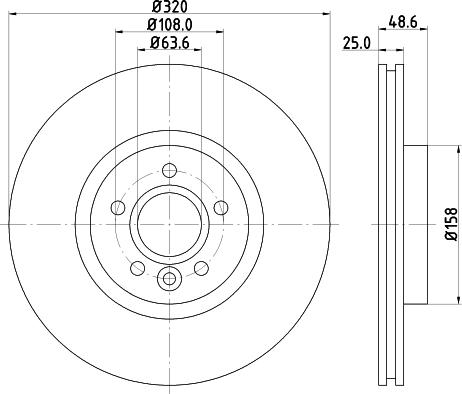 DON PCD13172 - Тормозной диск autosila-amz.com
