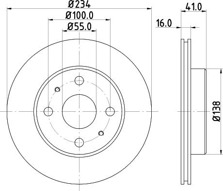 DON PCD13842 - Тормозной диск autosila-amz.com