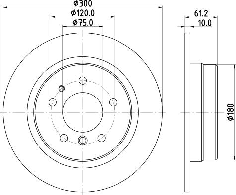 DON PCD13822 - Тормозной диск autosila-amz.com