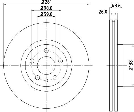 DON PCD13872 - Тормозной диск autosila-amz.com