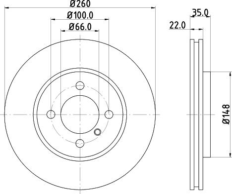 DON PCD13312 - Тормозной диск autosila-amz.com