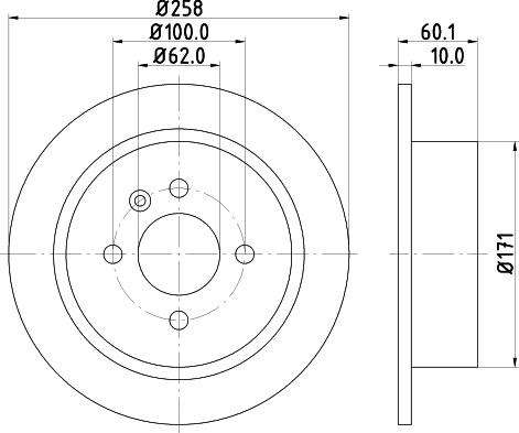 DON PCD13372 - Тормозной диск autosila-amz.com