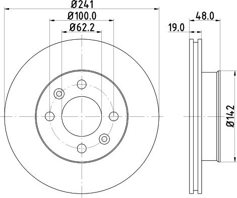 DON PCD13202 - Тормозной диск autosila-amz.com
