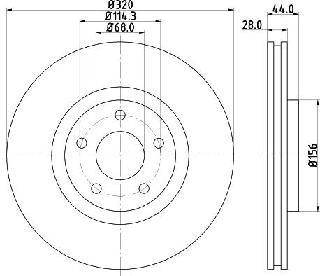 DON PCD13232 - Тормозной диск autosila-amz.com