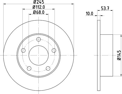 DON PCD13742 - Тормозной диск autosila-amz.com