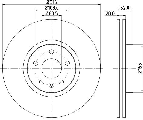 DON PCD12021 - Тормозной диск autosila-amz.com