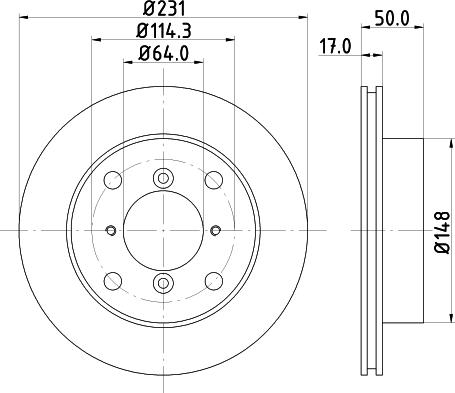 DON PCD12072 - Тормозной диск autosila-amz.com