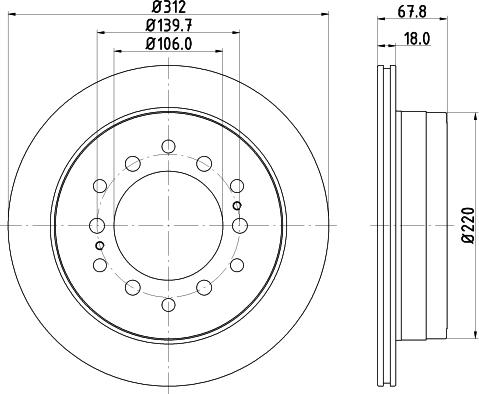 DON PCD12112 - Тормозной диск autosila-amz.com