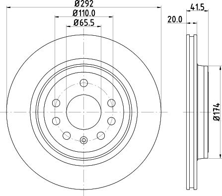 DON PCD12132 - Тормозной диск autosila-amz.com
