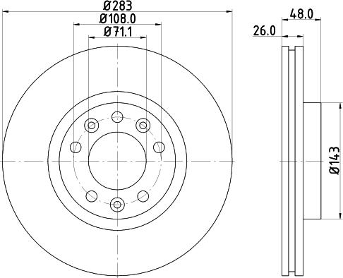 DON PCD12122 - Тормозной диск autosila-amz.com