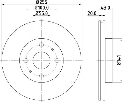 DON PCD12172 - Тормозной диск autosila-amz.com