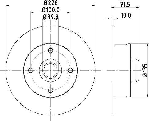 DON PCD12851 - Тормозной диск autosila-amz.com