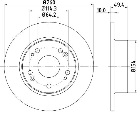 DON PCD12372 - Тормозной диск autosila-amz.com