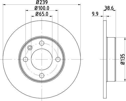 DON PCD12212 - Тормозной диск autosila-amz.com