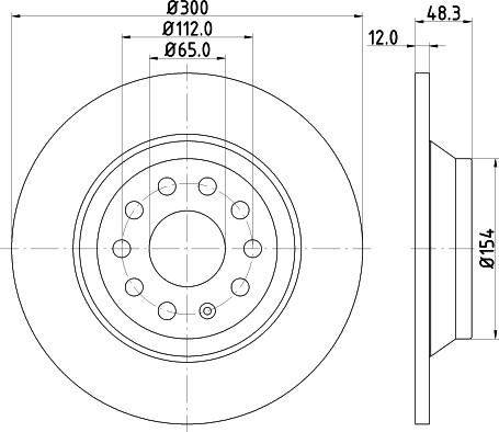 DON PCD12752 - Тормозной диск autosila-amz.com