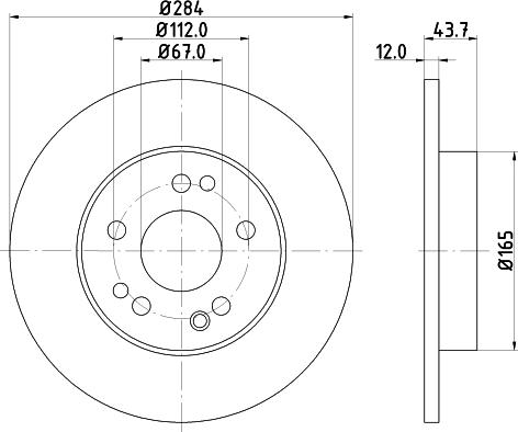 DON PCD12772 - Тормозной диск autosila-amz.com