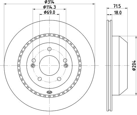 DON PCD17582 - Тормозной диск autosila-amz.com