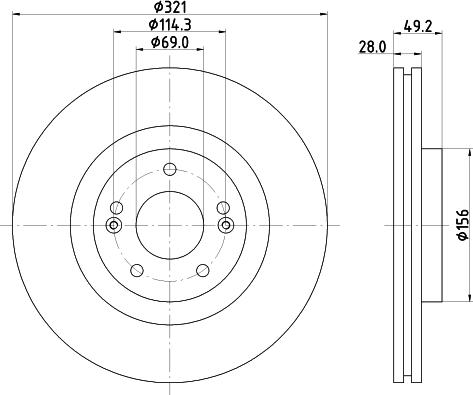 DON PCD17131 - Тормозной диск autosila-amz.com