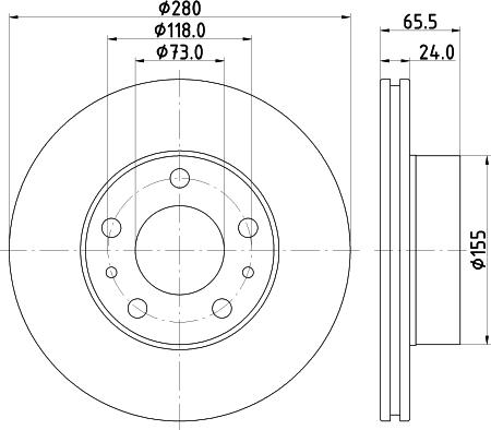 DON PCD17872 - Тормозной диск autosila-amz.com