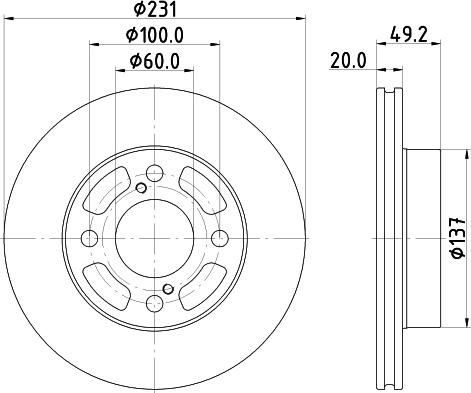 DON PCD20312 - Тормозной диск autosila-amz.com