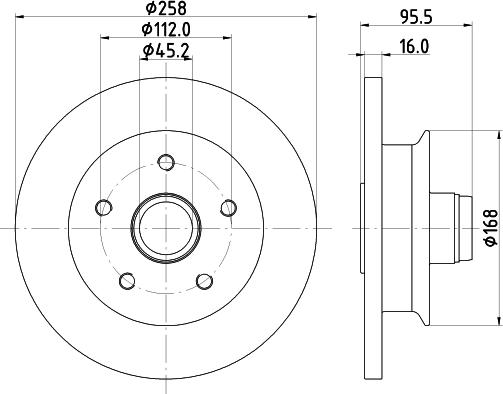 DON PCD21411 - Тормозной диск autosila-amz.com