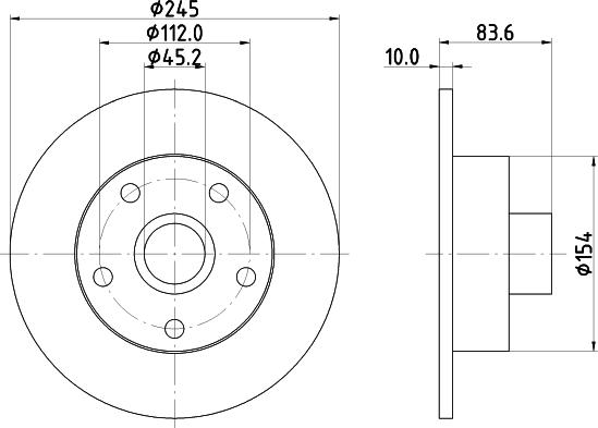 DON PCD21431 - Тормозной диск autosila-amz.com