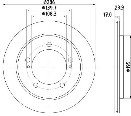 DON PCD21162 - Тормозной диск autosila-amz.com