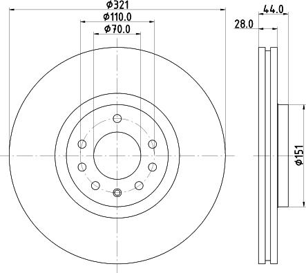 DON PCD21101 - Тормозной диск autosila-amz.com