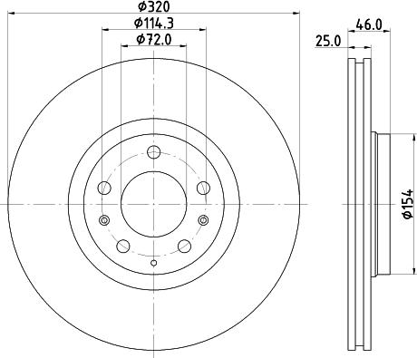 DON PCD21252 - Тормозной диск autosila-amz.com