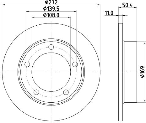 DON PCD21272 - Тормозной диск autosila-amz.com