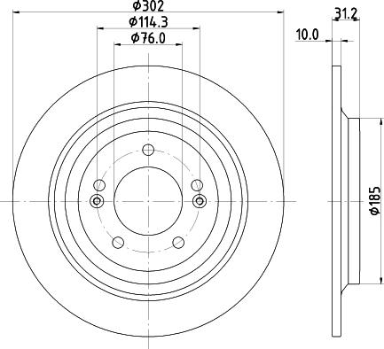DON PCD23042 - Тормозной диск autosila-amz.com