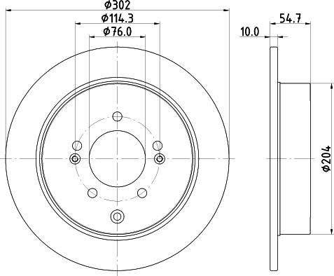 DON PCD23052 - Тормозной диск autosila-amz.com