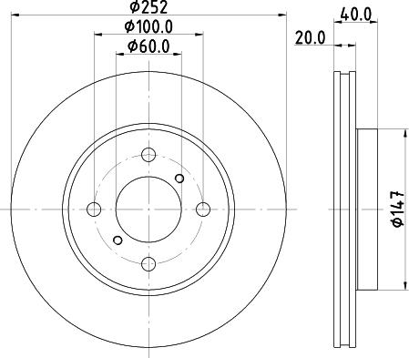 DON PCD23372 - Тормозной диск autosila-amz.com