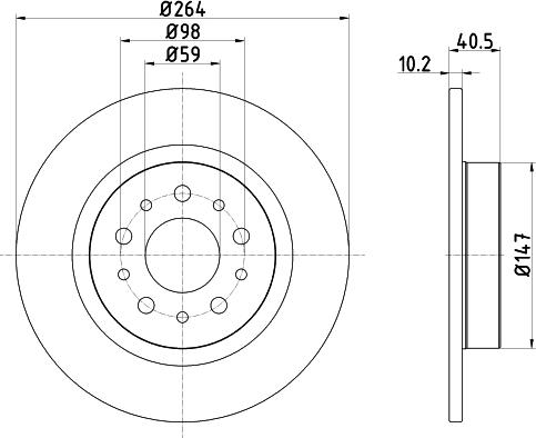 DON PCD22992 - Тормозной диск autosila-amz.com