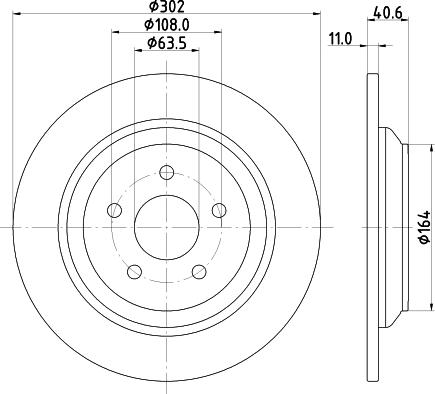 DON PCD22902 - Тормозной диск autosila-amz.com