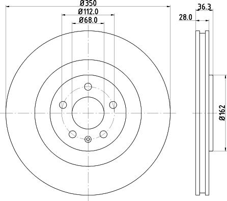 DON PCD22932 - Тормозной диск autosila-amz.com