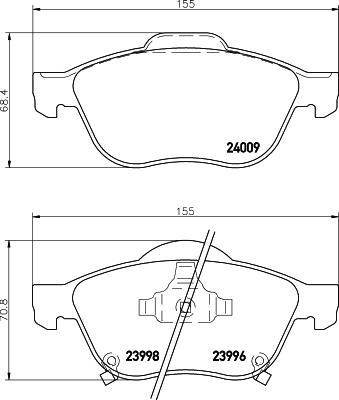 DON PCP1948 - Тормозные колодки, дисковые, комплект autosila-amz.com