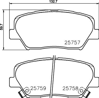 DON PCP1496 - Тормозные колодки, дисковые, комплект autosila-amz.com