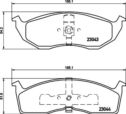 DON PCP1451 - Тормозные колодки, дисковые, комплект autosila-amz.com