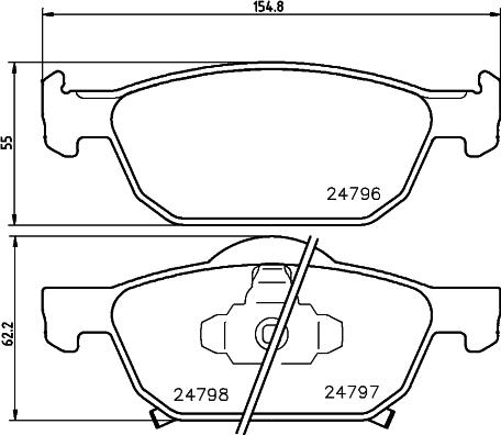 DON PCP1419 - Тормозные колодки, дисковые, комплект autosila-amz.com