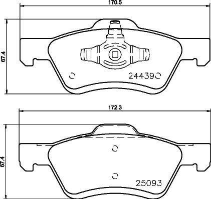 DON PCP1480 - Тормозные колодки, дисковые, комплект autosila-amz.com