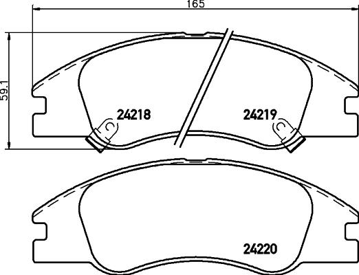 DON PCP1439 - Тормозные колодки, дисковые, комплект autosila-amz.com