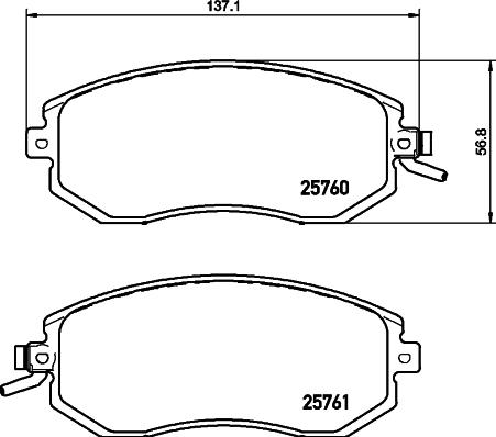 DON PCP1424 - Тормозные колодки, дисковые, комплект autosila-amz.com