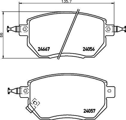 DON PCP1479 - Тормозные колодки, дисковые, комплект autosila-amz.com