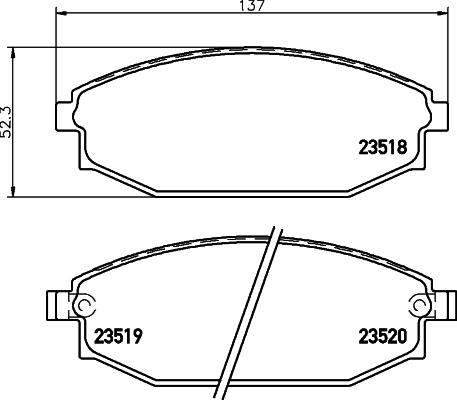 DON PCP1470 - Тормозные колодки, дисковые, комплект autosila-amz.com