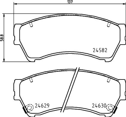 DON PCP1592 - Тормозные колодки, дисковые, комплект autosila-amz.com